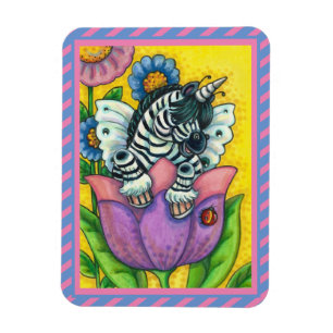 Magnet Flexible LITTLE ZEBO WHIMSYNICKER, Imaginaire UNICORN ZEBRA
