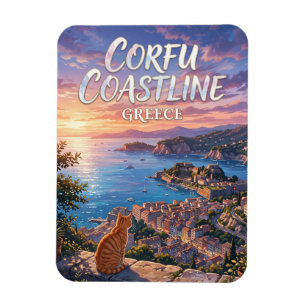 Magnet Flexible Littoral de Corfou Grèce