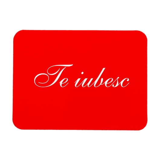 Magnet Flexible L'iubesc en rouge et blanc (Horizontal)