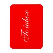 Magnet Flexible L'iubesc en rouge et blanc (Vertical)