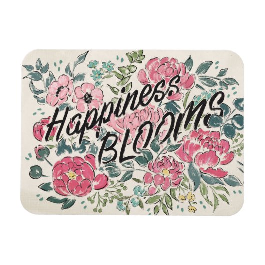 Magnet Flexible Live in Bloom | Le bonheur fleurit (Horizontal)
