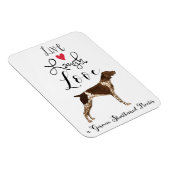 Magnet Flexible Live Laugh Love a German Shorthborne Pointer (Côté Droit)