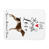 Magnet Flexible Live Laugh Love a German Shorthborne Pointer (Horizontal)