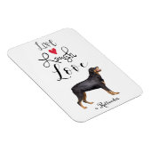 Magnet Flexible Live Laugh Love a Rottweiler (Côté Droit)