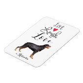 Magnet Flexible Live Laugh Love a Rottweiler (Côté Gauche)