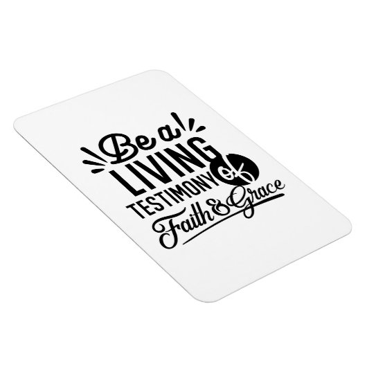 Magnet Flexible Living Testimony Bible Quote Christian Motivation (Côté Droit)