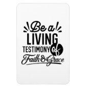 Magnet Flexible Living Testimony Bible Quote Christian Motivation (Vertical)