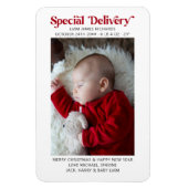 Magnet Flexible Livraison spéciale Faire-part bébé de Noël (Vertical)