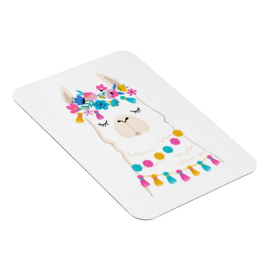Magnet Flexible Llama florale mignonne (Côté Droit)