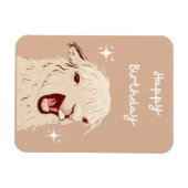 Magnet Flexible Llama Joyeux Anniversaire (Horizontal)