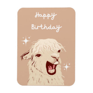 Magnet Flexible Llama Joyeux Anniversaire