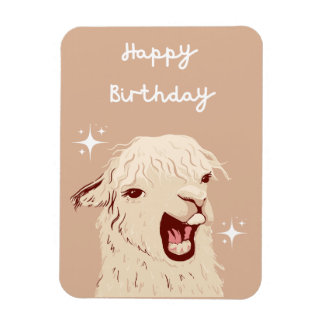 Magnet Flexible Llama Joyeux Anniversaire