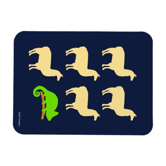 Magnet Flexible Llama Llama Llama Llama Chameleon (Horizontal)