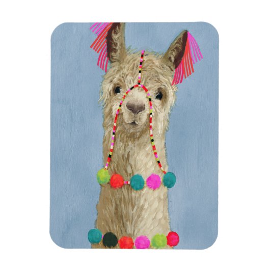 Magnet Flexible Llama ornée - Beige (Vertical)