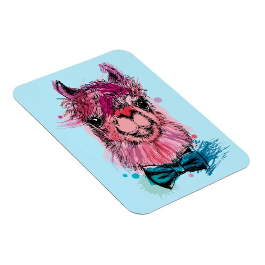 Magnet Flexible Llama rose mignonne (Côté Droit)