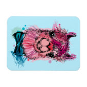 Magnet Flexible Llama rose mignonne (Horizontal)