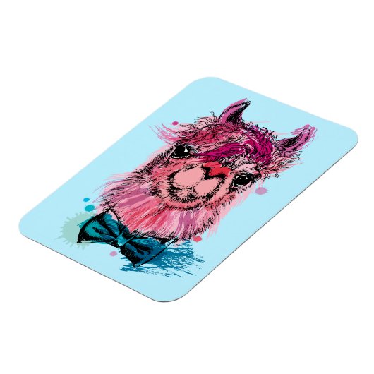Magnet Flexible Llama rose mignonne (Côté Gauche)