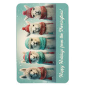 Magnet Flexible Llamas d'hiver de texte personnalisé (Vertical)