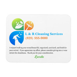 Magnet Flexible Location de vacances Nettoyeur ménager 5 étoiles A