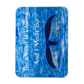 Magnet Flexible L'océan appelle la baleine Tail Blue Ocean (Vertical)