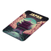 Magnet Flexible LoFi Vaporwave Retro 80s Temple japonais Sakura (Côté Gauche)