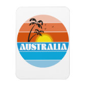 Magnet Flexible logo australien rétro coucher de soleil 80s (Vertical)