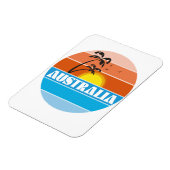 Magnet Flexible logo australien rétro coucher de soleil 80s (Côté Gauche)