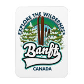 Magnet Flexible logo banff canada pour skier (Vertical)