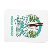 Magnet Flexible logo de Badger Mountain Waterville Washington Ski (Horizontal)