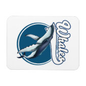 Magnet Flexible Logo de dessin animé de baleine (Horizontal)