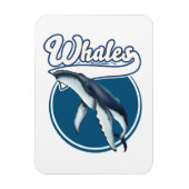 Magnet Flexible Logo de dessin animé de baleine (Vertical)