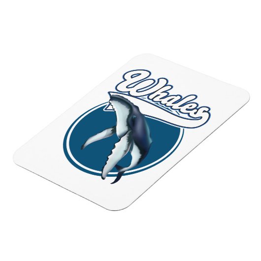 Magnet Flexible Logo de dessin animé de baleine (Côté Gauche)