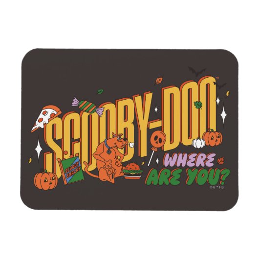 Magnet Flexible Logo de friandise d'Halloween de Scooby-Doo (Horizontal)