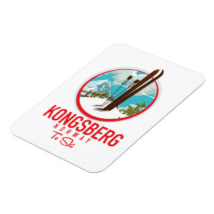 Magnet Flexible Logo de Kongsberg Norway Ski