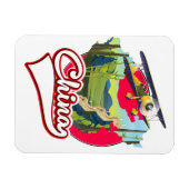 Magnet Flexible Logo de la carte de voyage en Chine (Horizontal)