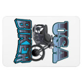 Magnet Flexible logo de motard américain (Horizontal)