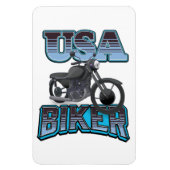 Magnet Flexible logo de motard américain (Vertical)