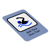 Magnet Flexible Logo de nage personnalisable (Côté Droit)