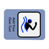 Magnet Flexible Logo de nage personnalisable (Horizontal)