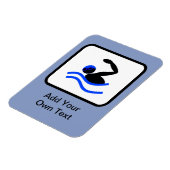 Magnet Flexible Logo de nage personnalisable (Côté Gauche)