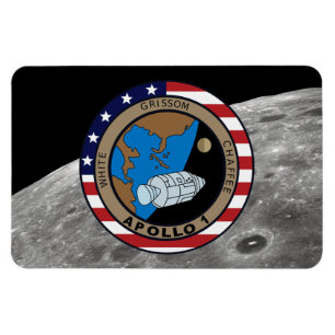Magnet Flexible Logo de patchs de mission Apollo 1