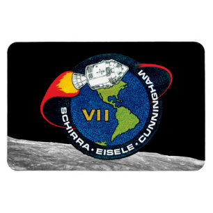 Magnet Flexible Logo de patchs de mission Apollo 7 NASA