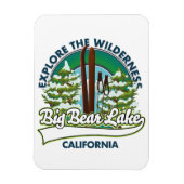 Magnet Flexible Logo de ski Big Bear Lake California (Vertical)