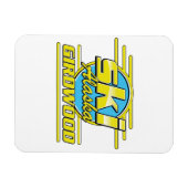 Magnet Flexible Logo de ski Girdwood Alaska 80s (Horizontal)
