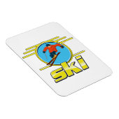 Magnet Flexible Logo de ski rétro 90 (Côté Droit)