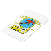 Magnet Flexible Logo de ski rétro 90 (Côté Gauche)