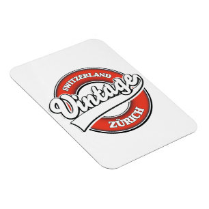 Magnet Flexible Logo de style vintage Zürich Suisse