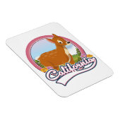 Magnet Flexible logo de vacances de California Deer (Côté Droit)