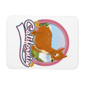Magnet Flexible logo de vacances de California Deer (Horizontal)