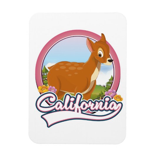 Magnet Flexible logo de vacances de California Deer (Vertical)